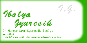 ibolya gyurcsik business card
